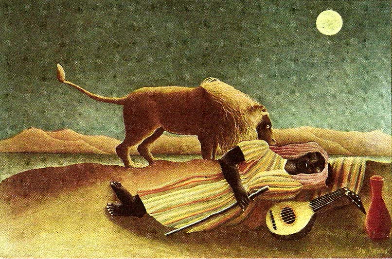 Henri Rousseau sovande zigenarkvinna